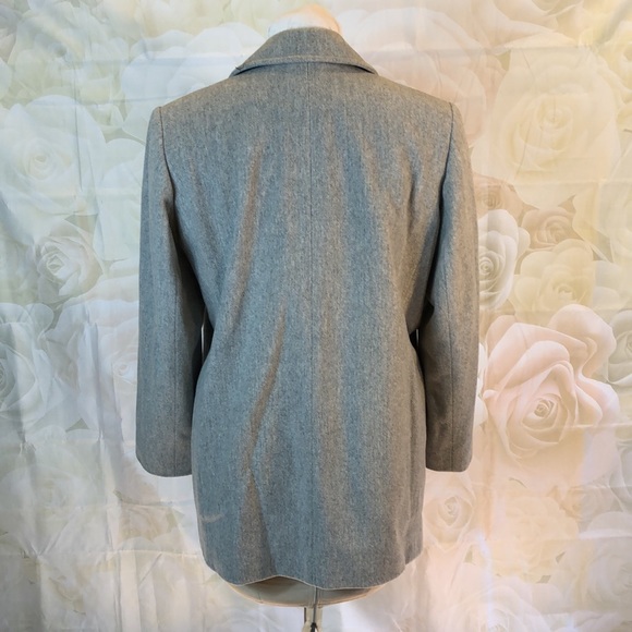 LL Bean gray wool/cashmere blend pea coat size P12 - Picture 3 of 10